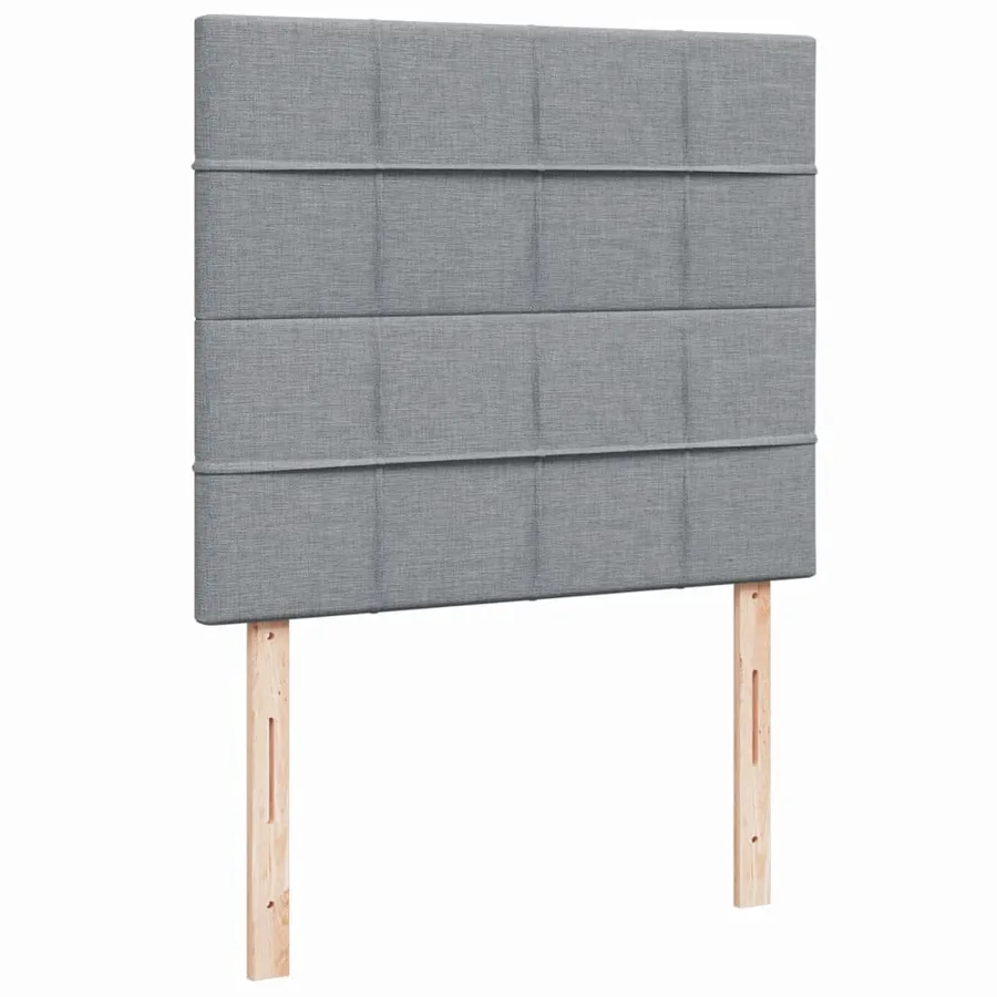 Sommier à lattes de lit avec matelas Gris clair 120x200cm Tissu - 9