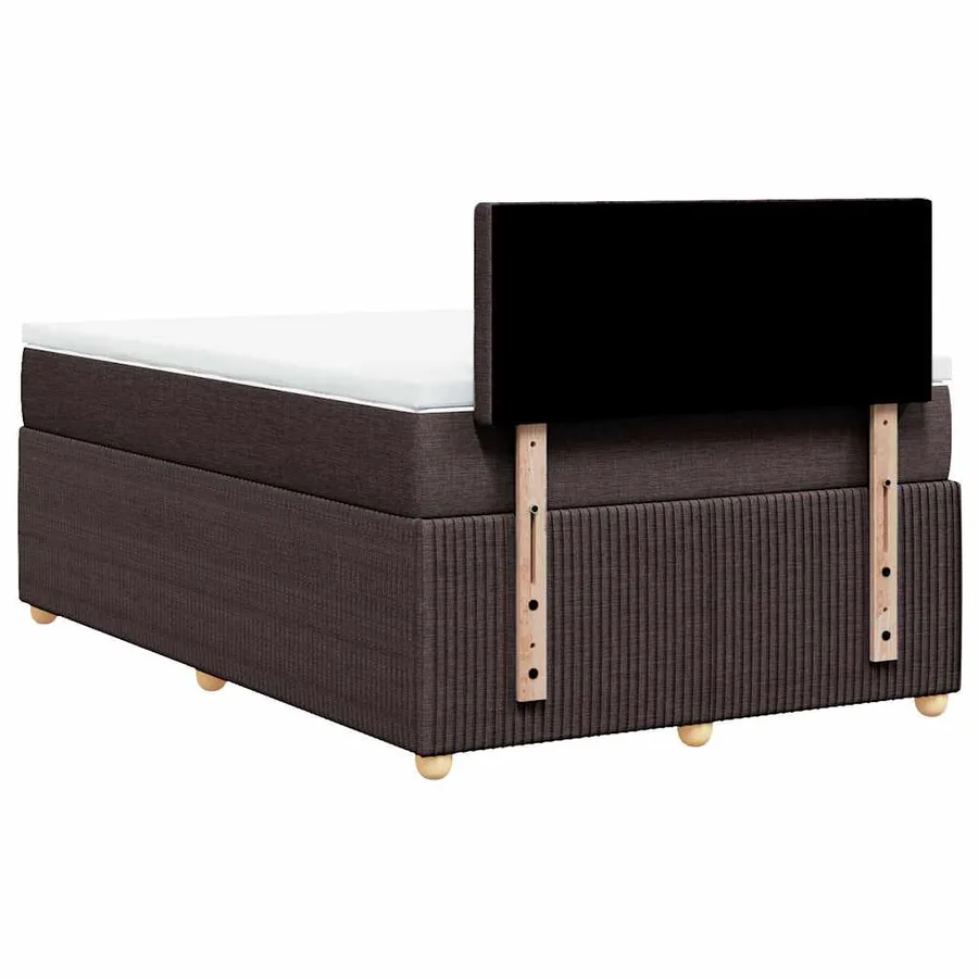 Sommier à lattes de lit avec matelas Marron foncé 120x200 cm - 6
