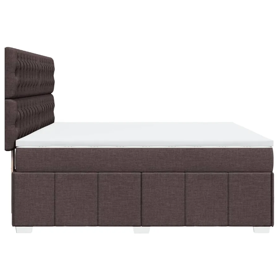 Sommier à lattes de lit avec matelas Marron foncé 180x200 cm - 7