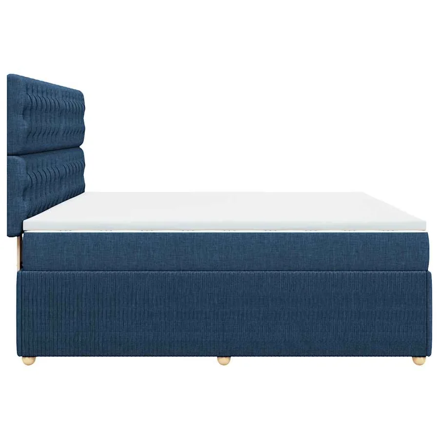 Sommier à lattes de lit avec matelas Bleu 180x200 cm Tissu - 7