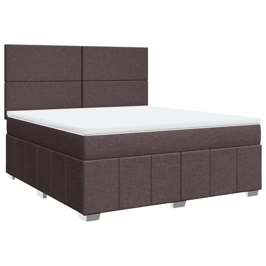 Sommier à lattes de lit avec matelas Marron foncé 180x200 cm - 3
