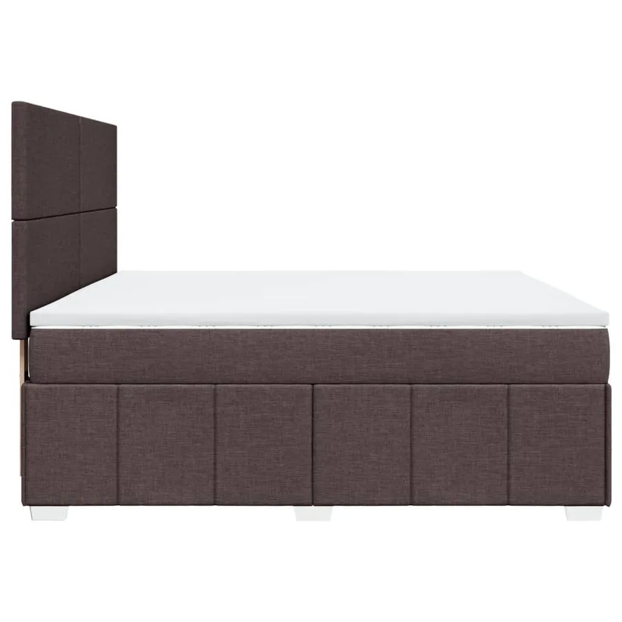 Sommier à lattes de lit avec matelas Marron foncé 180x200 cm - 7
