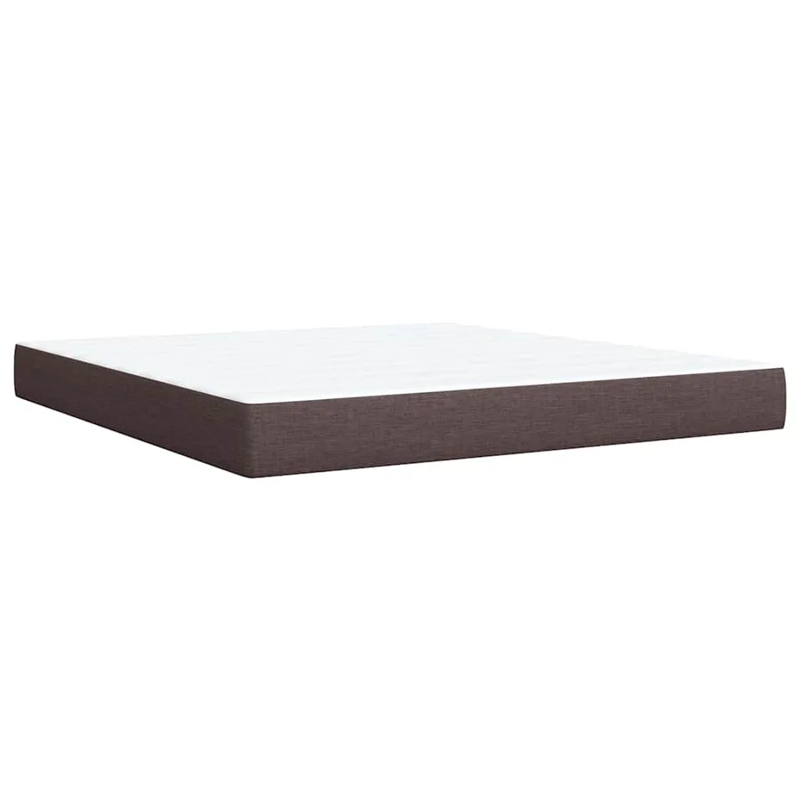 Sommier à lattes de lit avec matelas Marron foncé 180x200 cm - 10