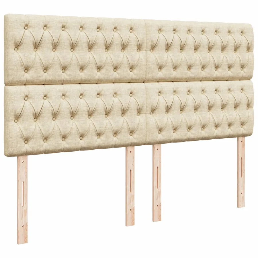 Sommier à lattes de lit avec matelas Crème 180x200 cm Tissu - 7