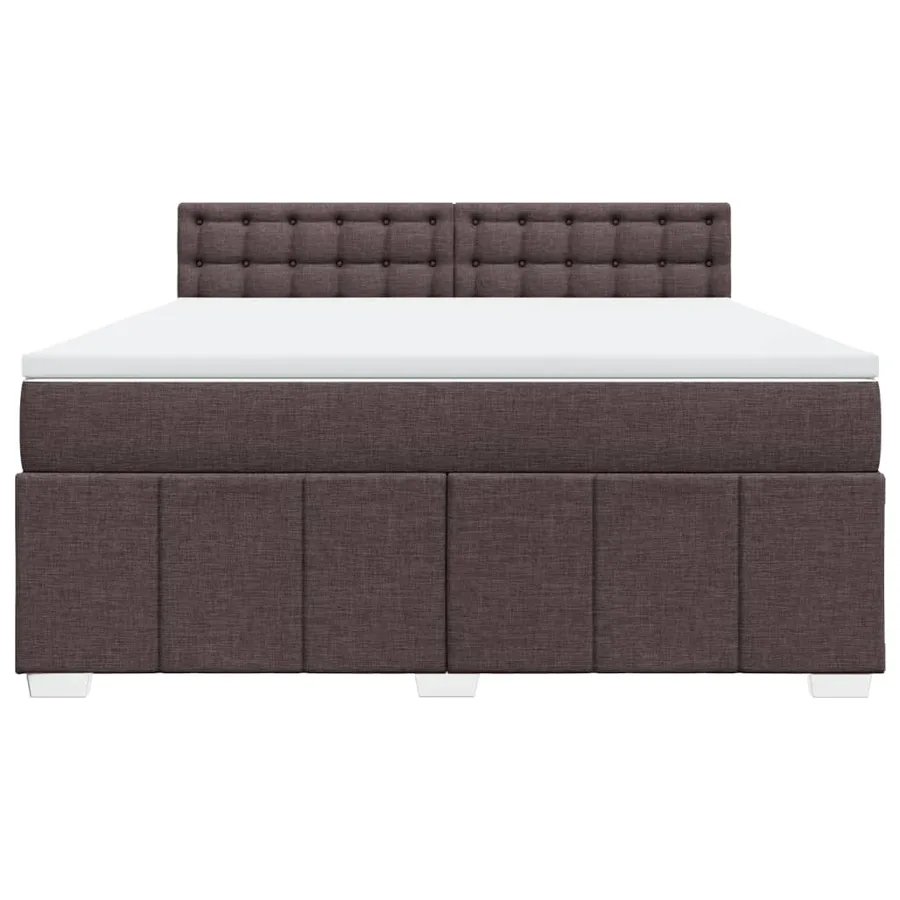 Sommier à lattes de lit avec matelas Marron foncé 180x200 cm - 4