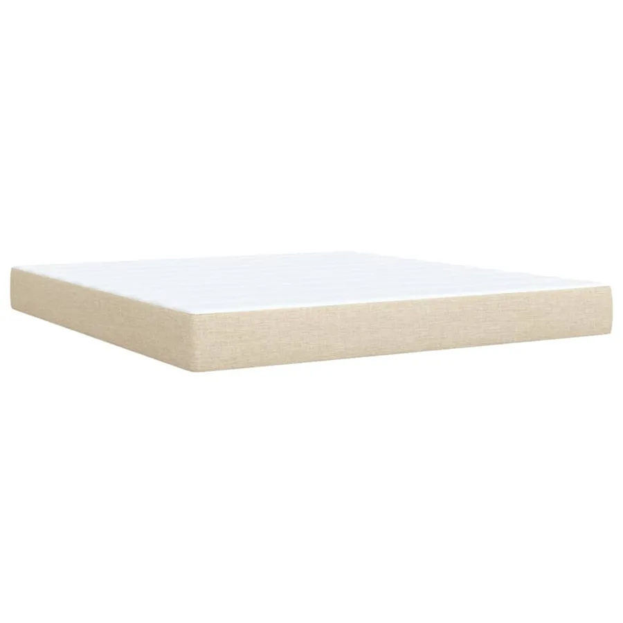 Sommier à lattes de lit avec matelas Crème 180x200 cm Tissu - 10