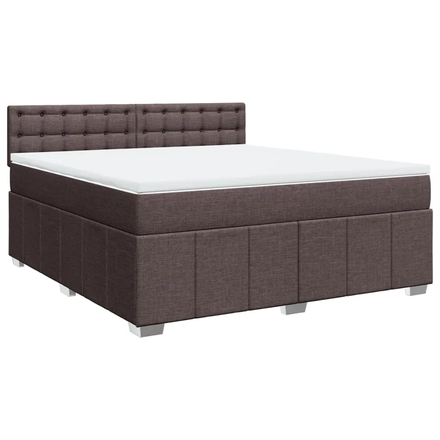 Sommier à lattes de lit avec matelas Marron foncé 180x200 cm - 3