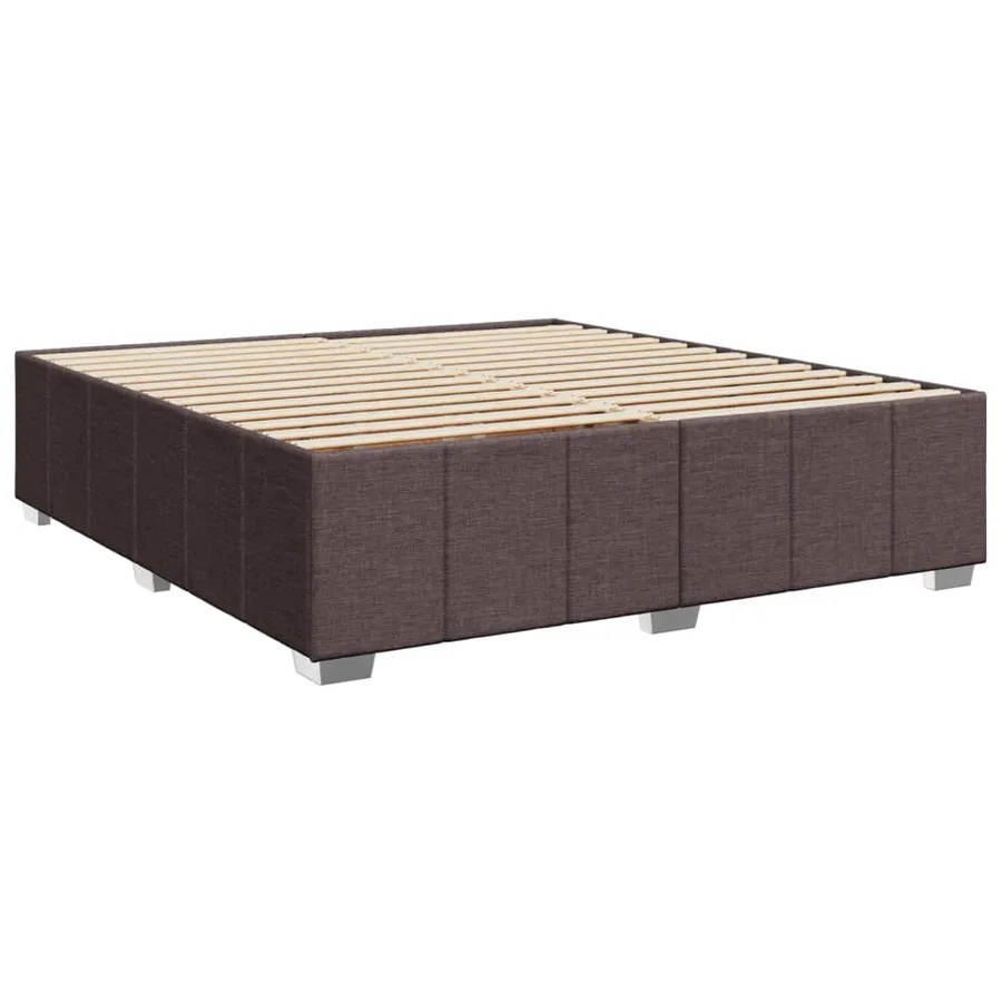 Sommier à lattes de lit avec matelas Marron foncé 180x200 cm - 9
