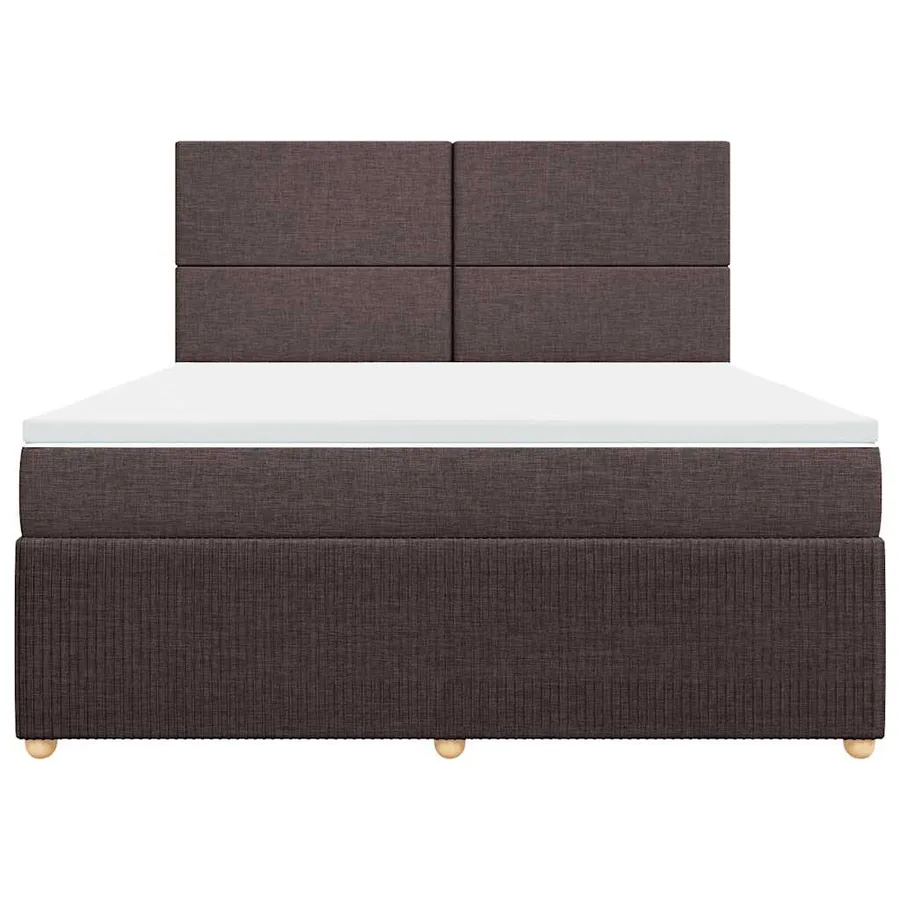 Sommier à lattes de lit avec matelas Marron foncé 180x200 cm - 4