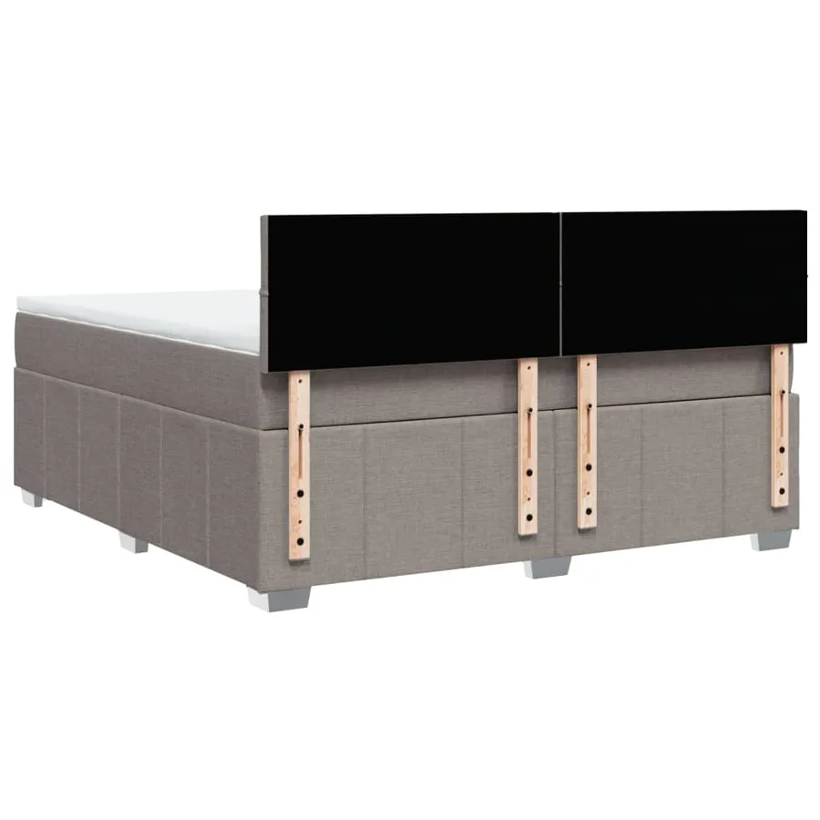 Sommier à lattes de lit avec matelas Taupe 180x200 cm Tissu - 6