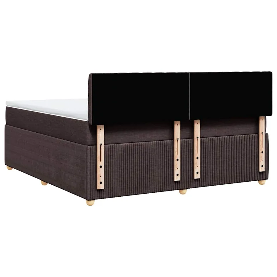 Sommier à lattes de lit avec matelas Marron foncé 180x200 cm - 6
