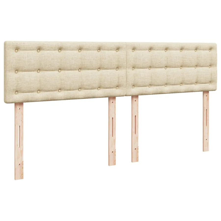 Sommier à lattes de lit avec matelas Crème 180x200 cm Tissu - 7