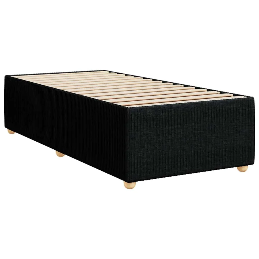 Sommier à lattes de lit et matelas Noir 80x200 cm Tissu - 10
