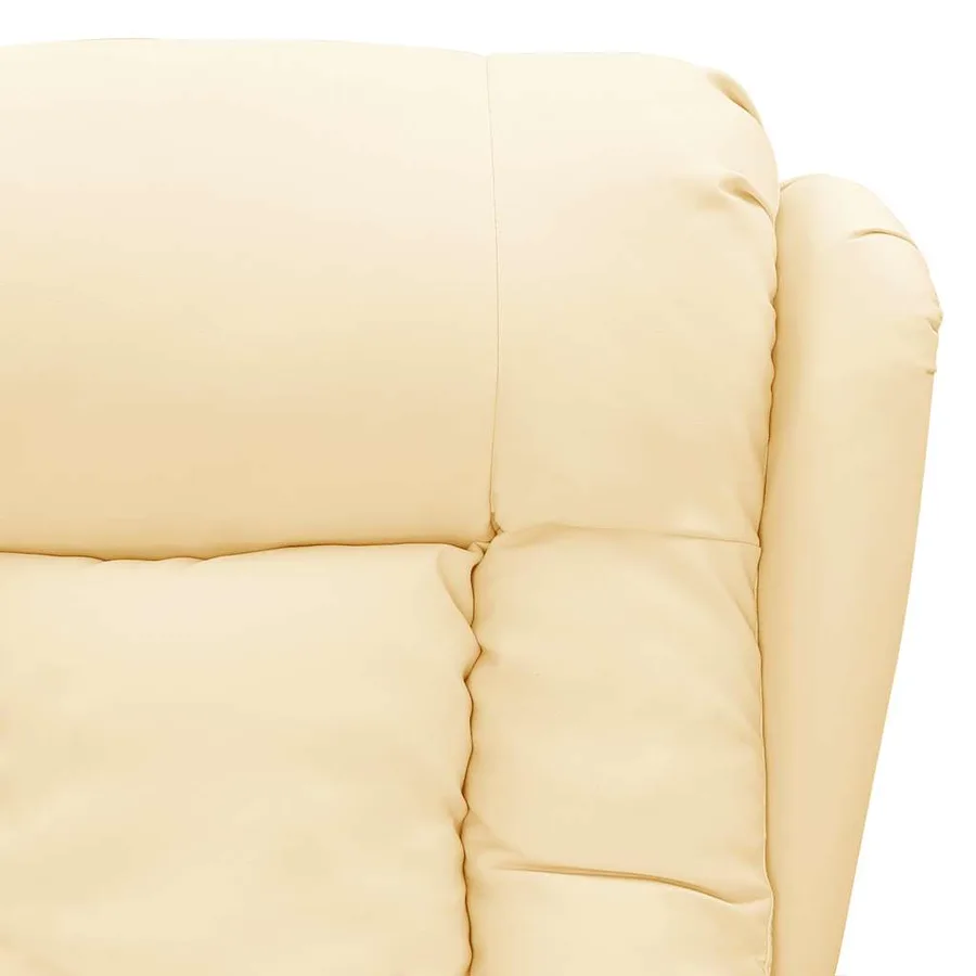 Fauteuil de massage électrique Crème Similicuir - 5