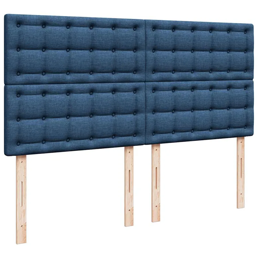 Sommier à lattes de lit avec matelas Bleu 180x200 cm Tissu - 9