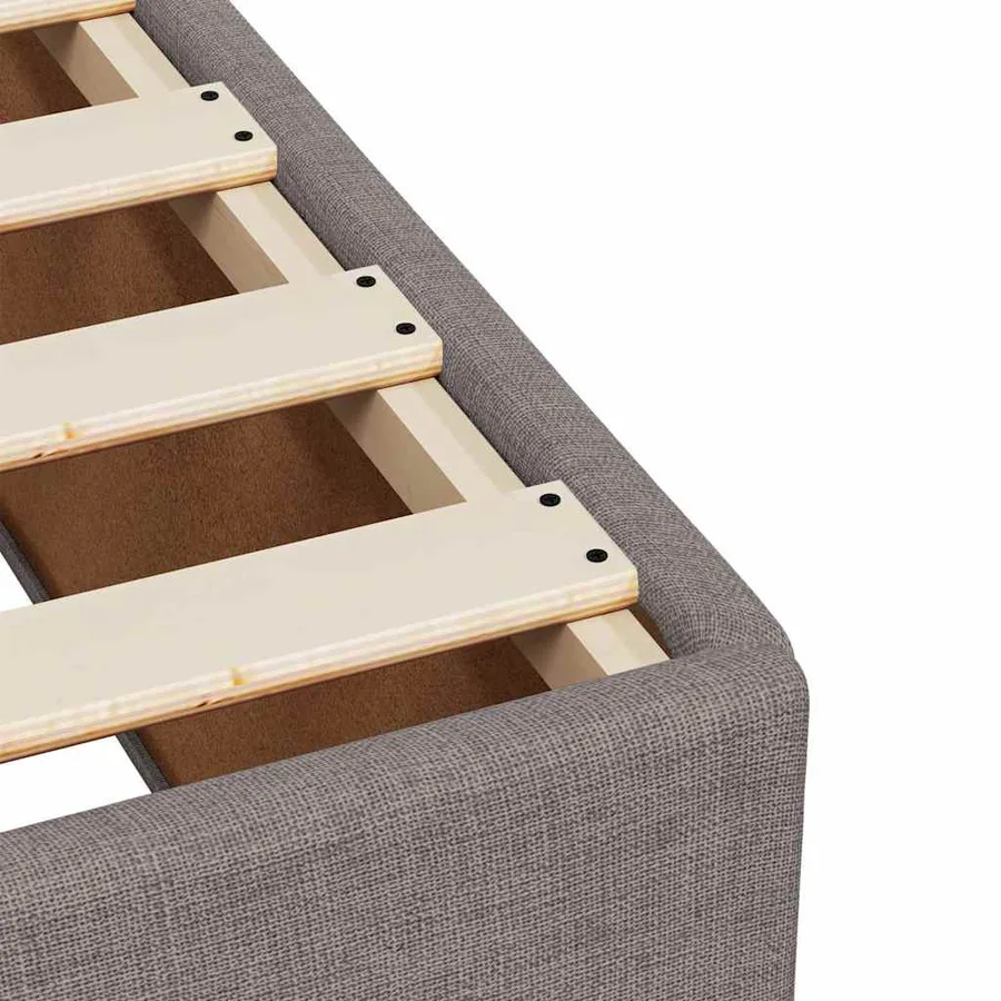 Sommier à lattes de lit avec matelas Taupe 180x200 cm Tissu - 11