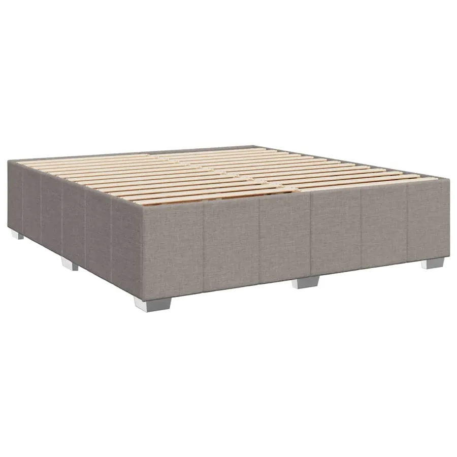 Sommier à lattes de lit avec matelas Taupe 180x200 cm Tissu - 8