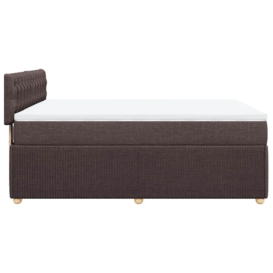 Sommier à lattes de lit avec matelas Marron foncé 140x190 cm - 5