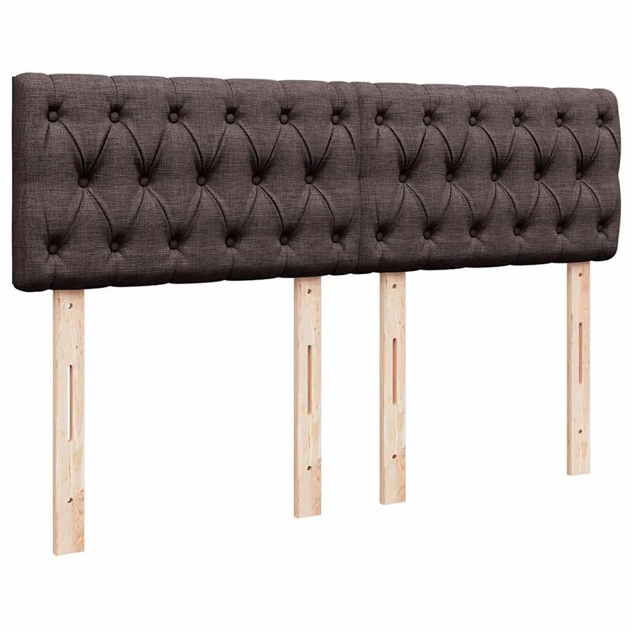 Sommier à lattes de lit avec matelas Marron foncé 140x190 cm - 7