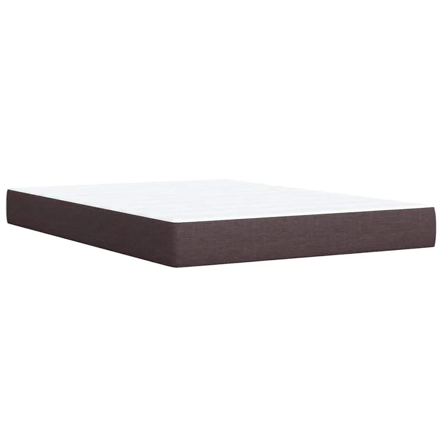 Sommier à lattes de lit avec matelas Marron foncé 140x190 cm - 9