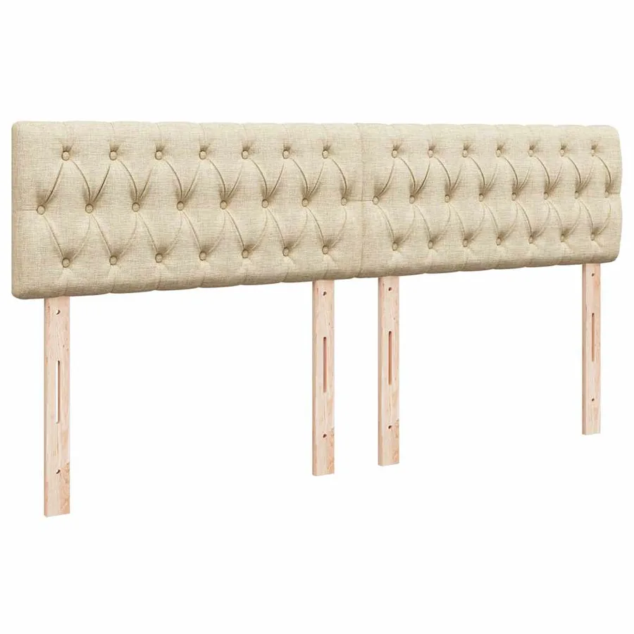Sommier à lattes de lit avec matelas Crème 180x200 cm Tissu - 12