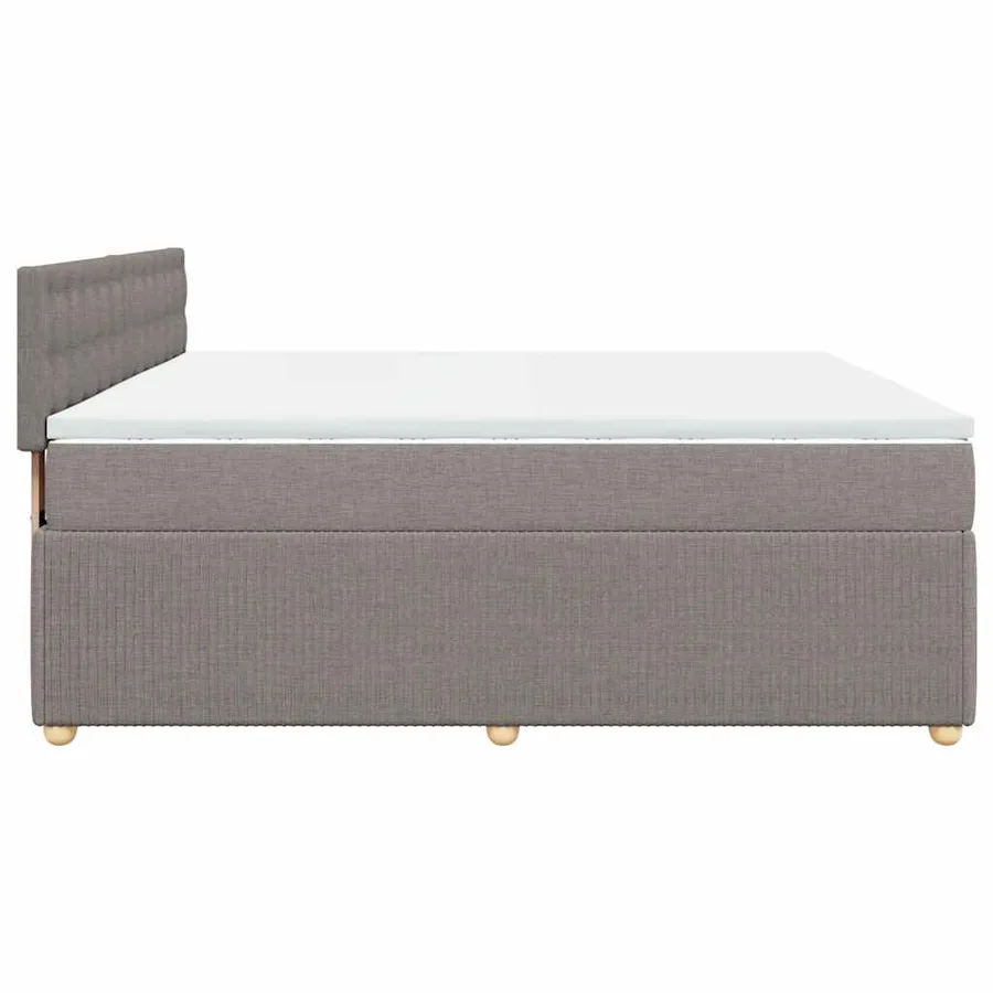 Sommier à lattes de lit avec matelas Taupe 180x200 cm Tissu - 5