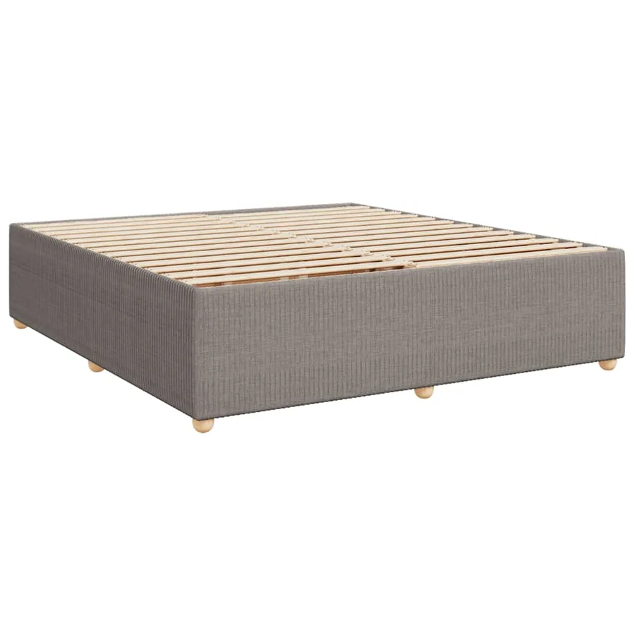 Sommier à lattes de lit avec matelas Taupe 180x200 cm Tissu - 8