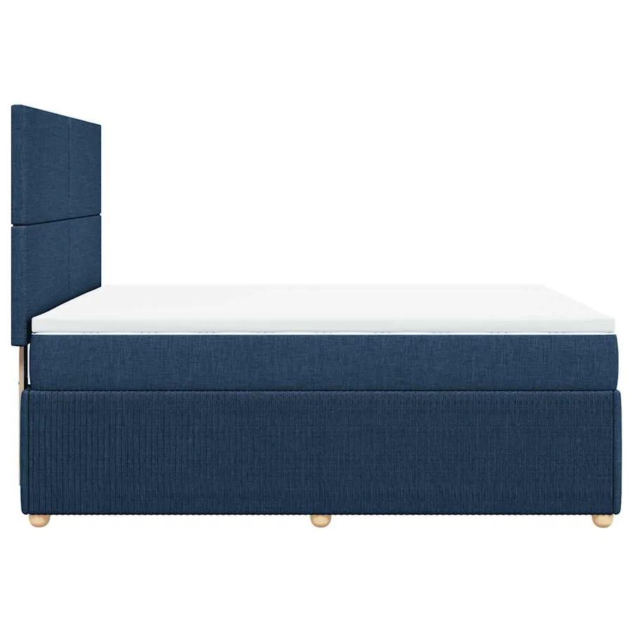 Sommier à lattes de lit avec matelas Bleu 160x200 cm Tissu - 5