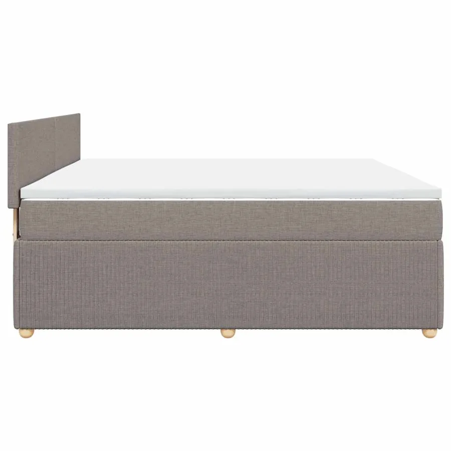 Sommier à lattes de lit avec matelas Taupe 180x200 cm Tissu - 7