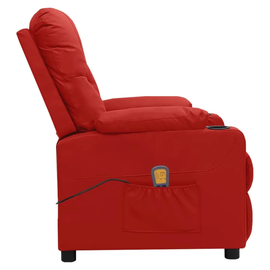 Fauteuil de massage Rouge bordeaux Similicuir - 3