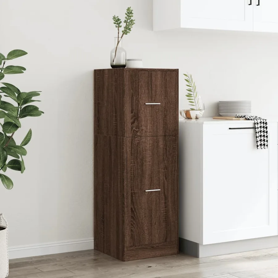 Armoire apothicaire chêne marron 40x41x118 cm bois d'ingénierie - 3