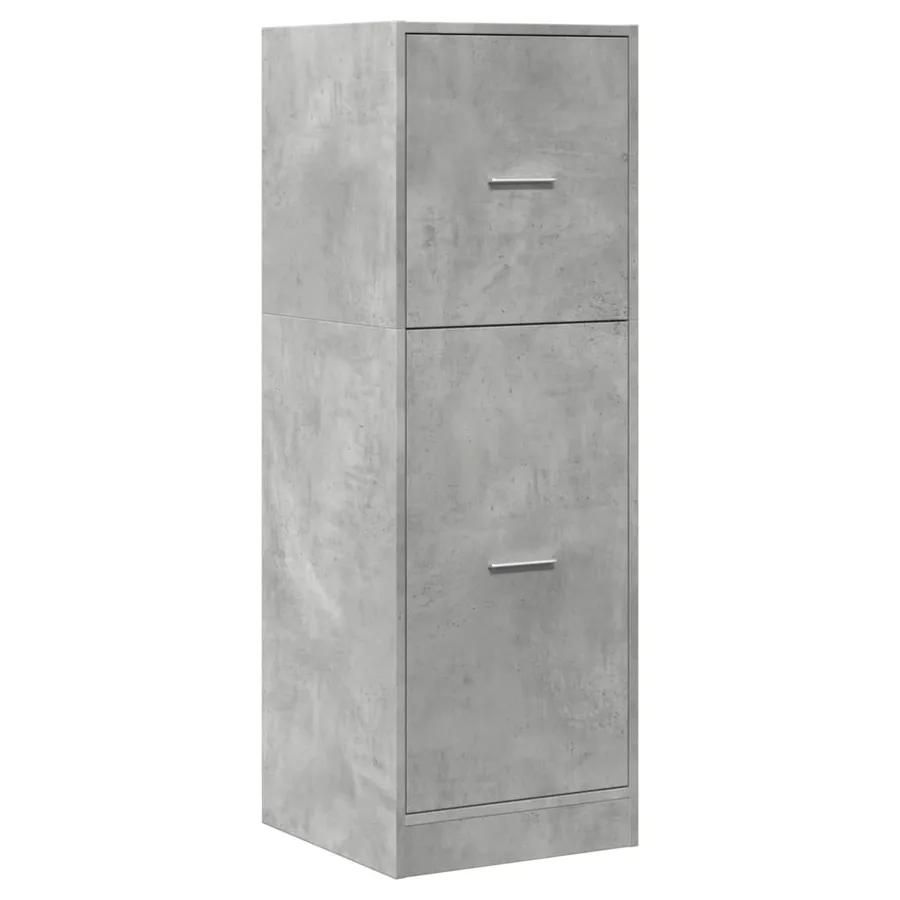 Armoire d'apothicaire gris béton 40x41x118 cm bois d'ingénierie - 4