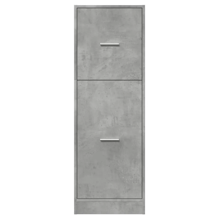 Armoire d'apothicaire gris béton 40x41x118 cm bois d'ingénierie - 5