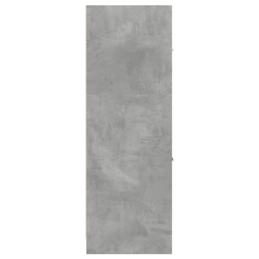 Armoire d'apothicaire gris béton 40x41x118 cm bois d'ingénierie - 7