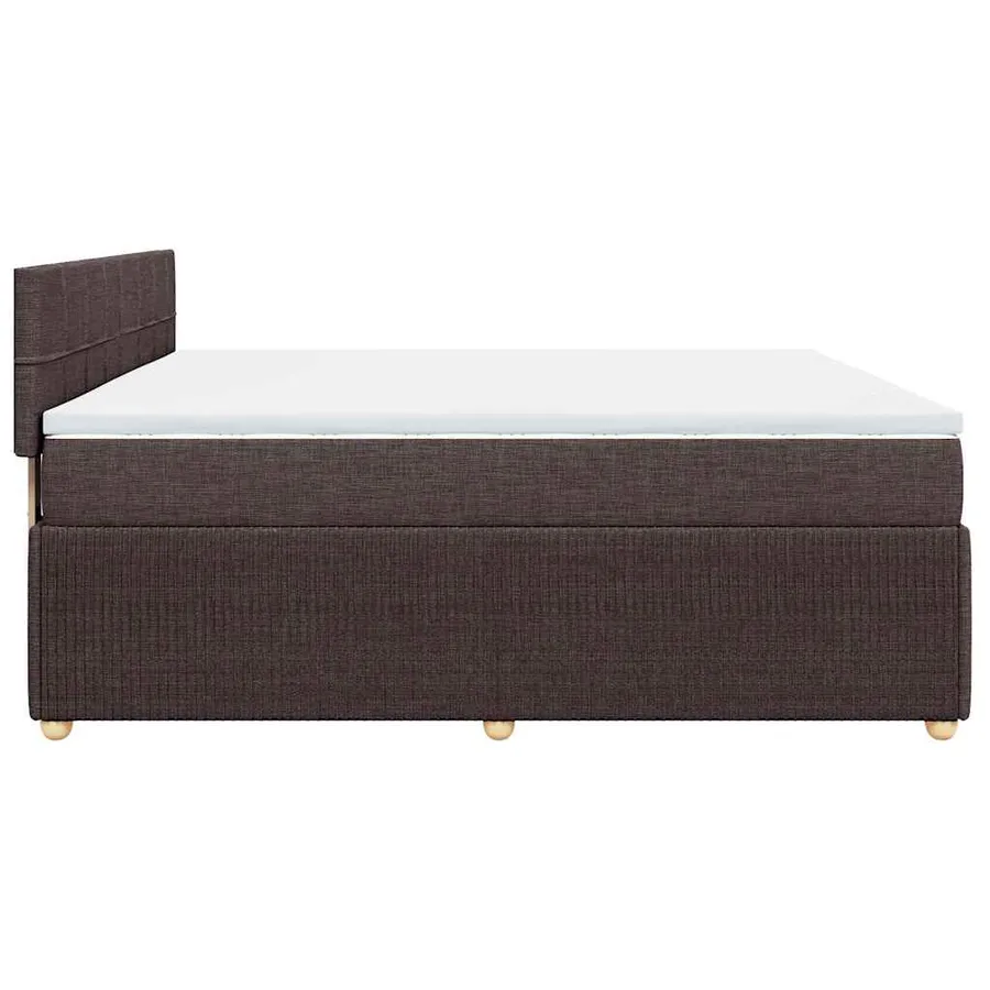 Sommier à lattes de lit avec matelas Marron foncé 200x200 cm - 7