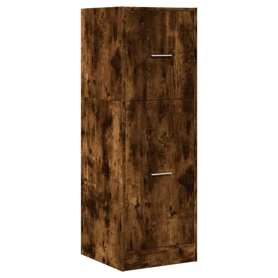 Armoire d'apothicaire chêne fumé 40x41x118 cm bois d'ingénierie - 4