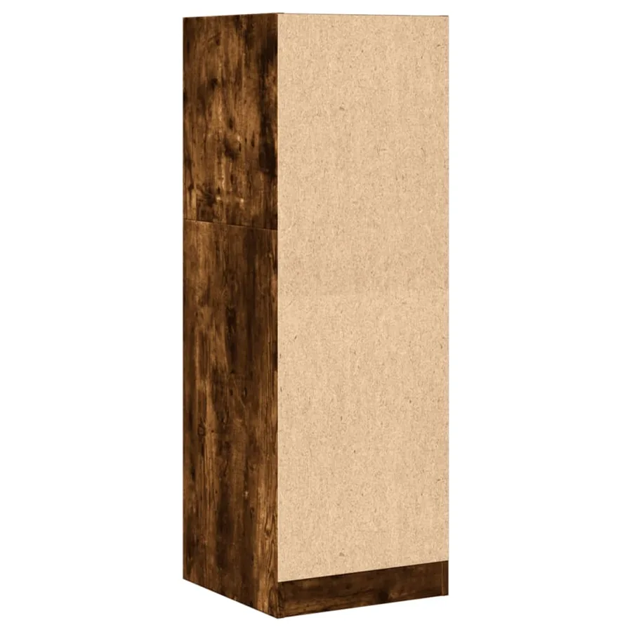 Armoire d'apothicaire chêne fumé 40x41x118 cm bois d'ingénierie - 6