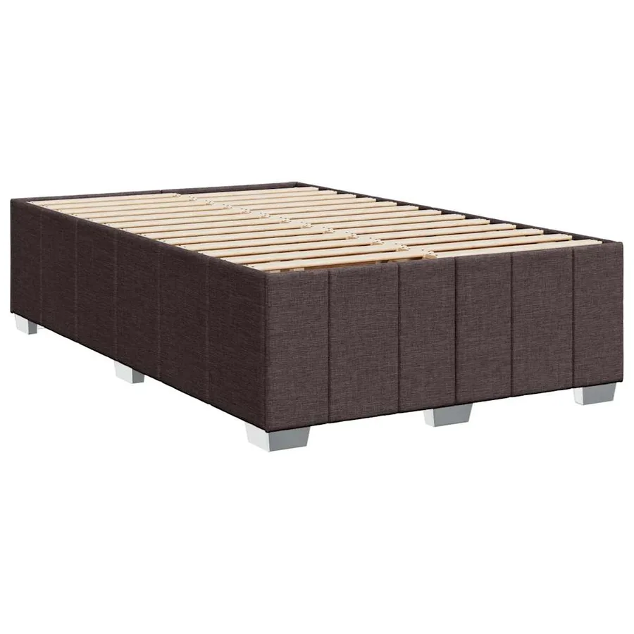 Sommier à lattes de lit avec matelas Marron foncé 120x200 cm - 5