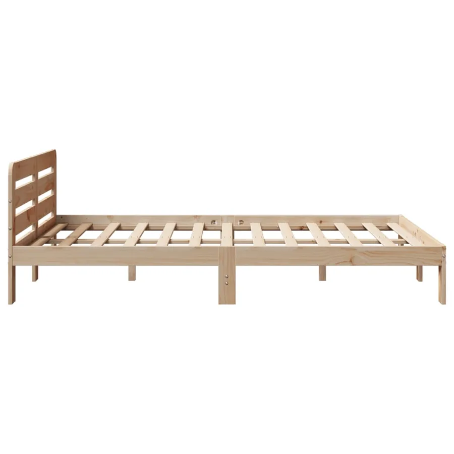 Cadre de lit sans matelas 150x200 cm bois de pin massif - 5