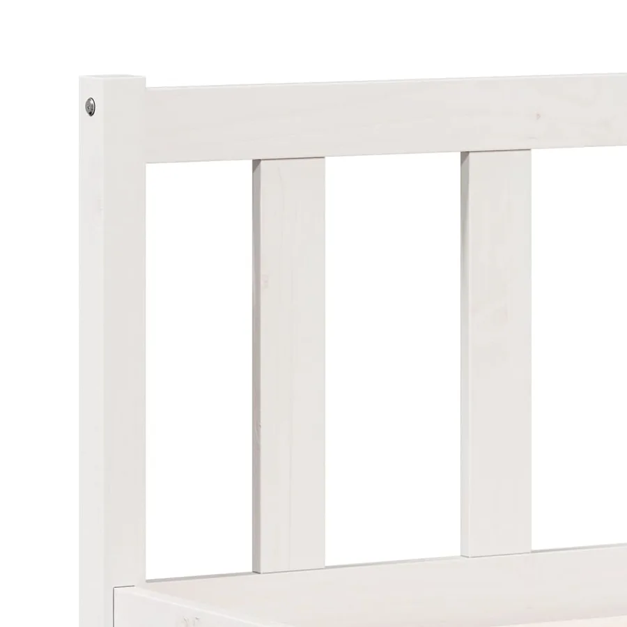 Cadre de lit extra long sans matelas 160x220 cm bois massif pin - 7