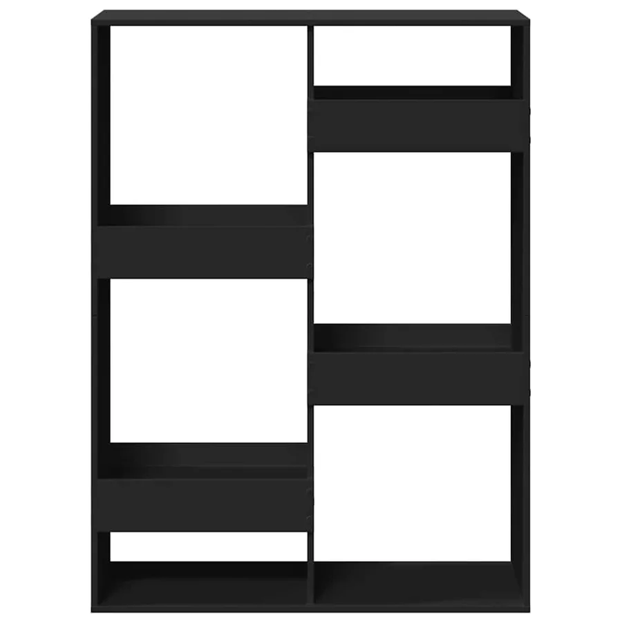 Cloison de séparation noir 100x33x135 cm bois ingénierie - 4