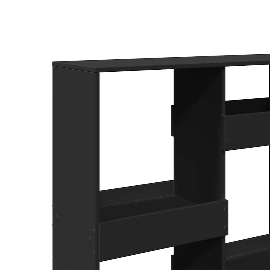 Cloison de séparation noir 100x33x135 cm bois ingénierie - 7