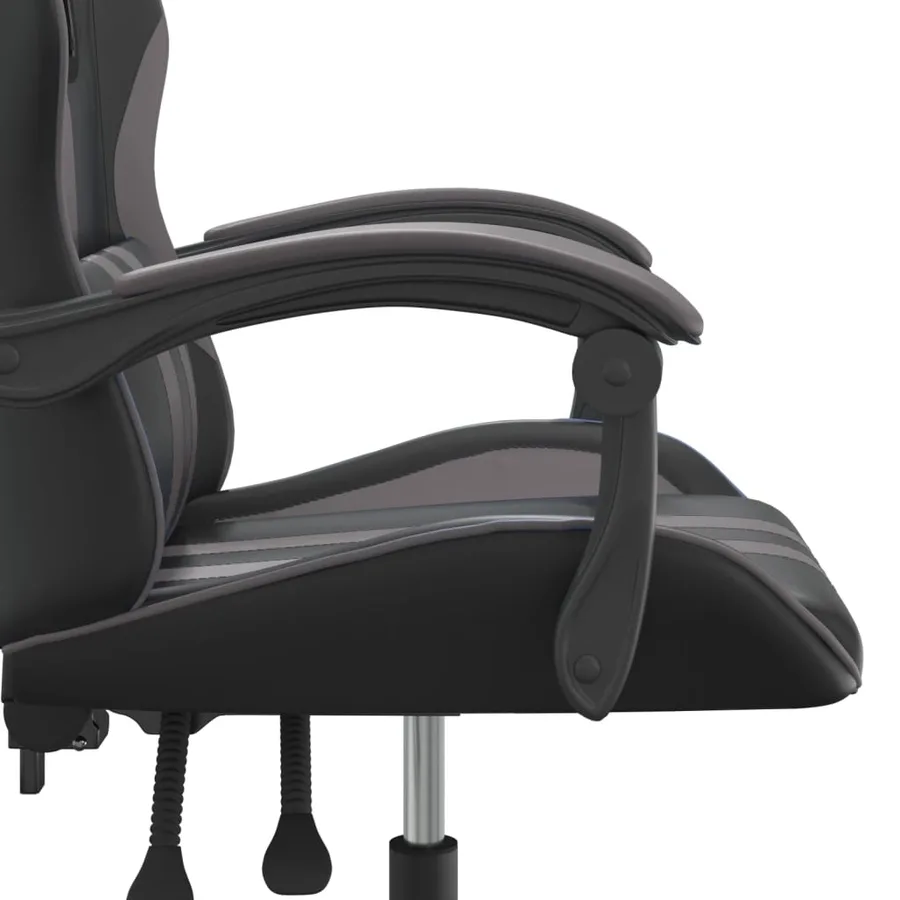 Chaise de jeu Noir et gris Similicuir - 10