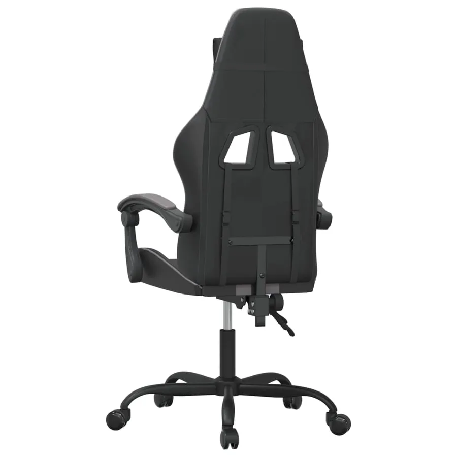 Chaise de jeu Noir et gris Similicuir - 5