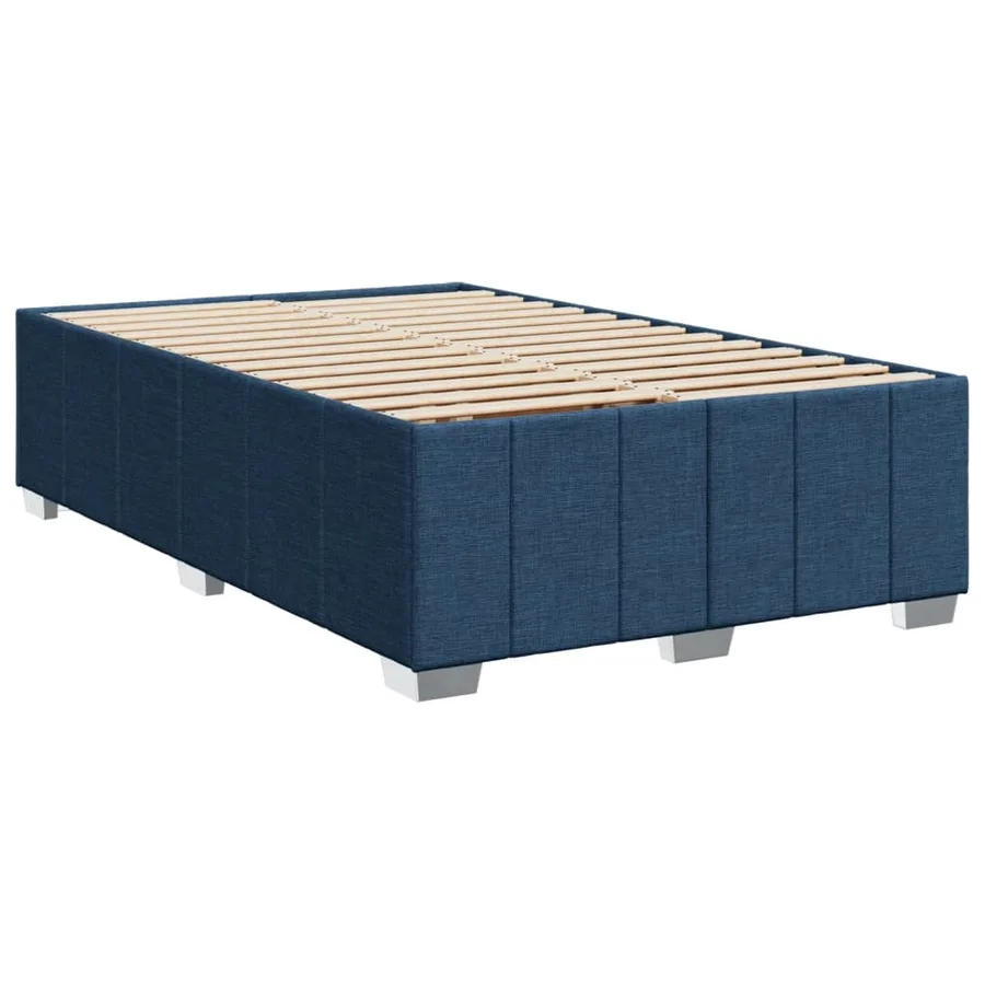 Sommier à lattes de lit avec matelas Bleu 120x200 cm Tissu - 9