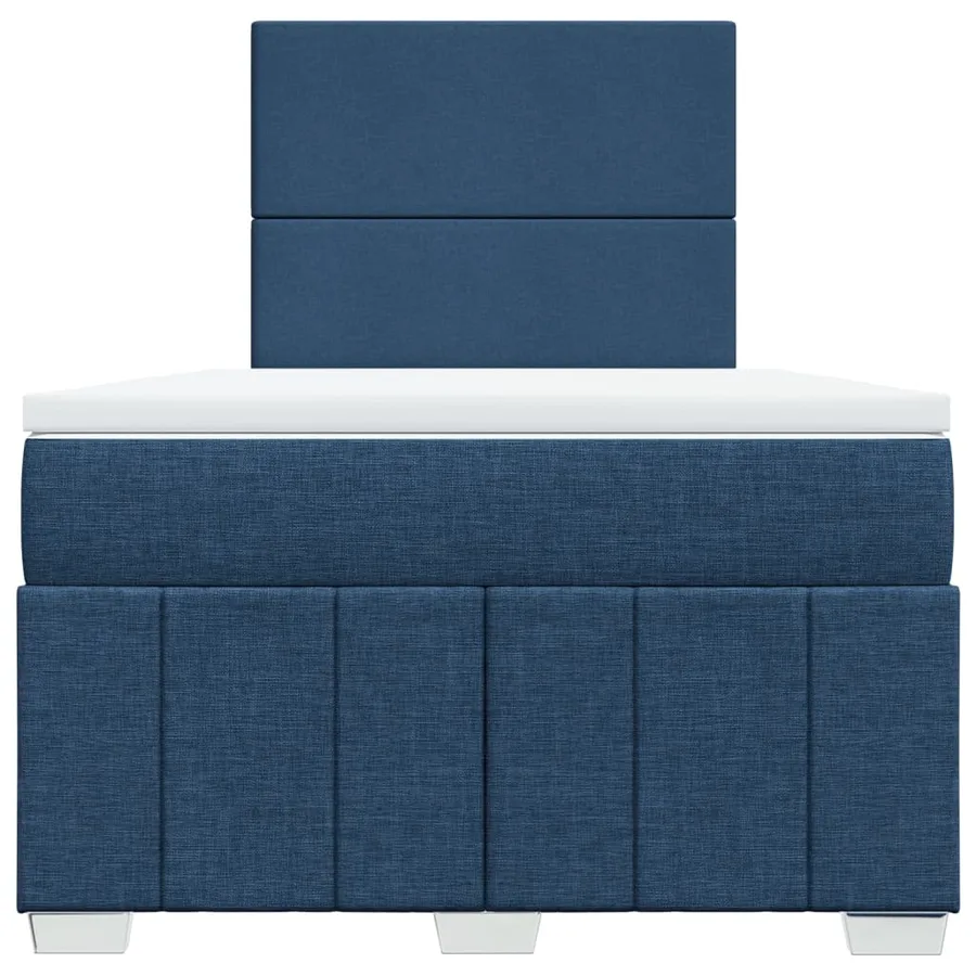 Sommier à lattes de lit avec matelas Bleu 120x200 cm Tissu - 4