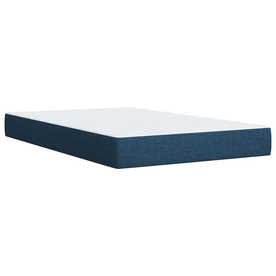 Sommier à lattes de lit avec matelas Bleu 120x200 cm Tissu - 10