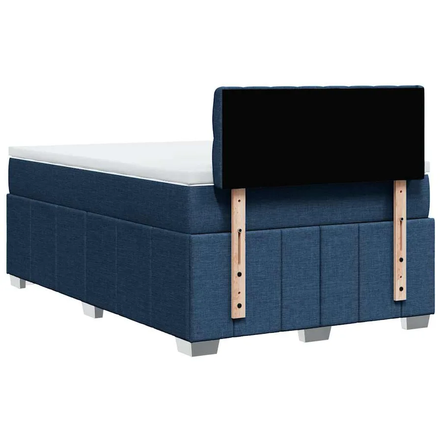 Sommier à lattes de lit avec matelas Bleu 120x200 cm Tissu - 8