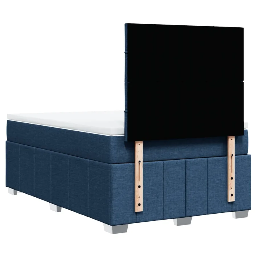 Sommier à lattes de lit avec matelas Bleu 120x200 cm Tissu - 6