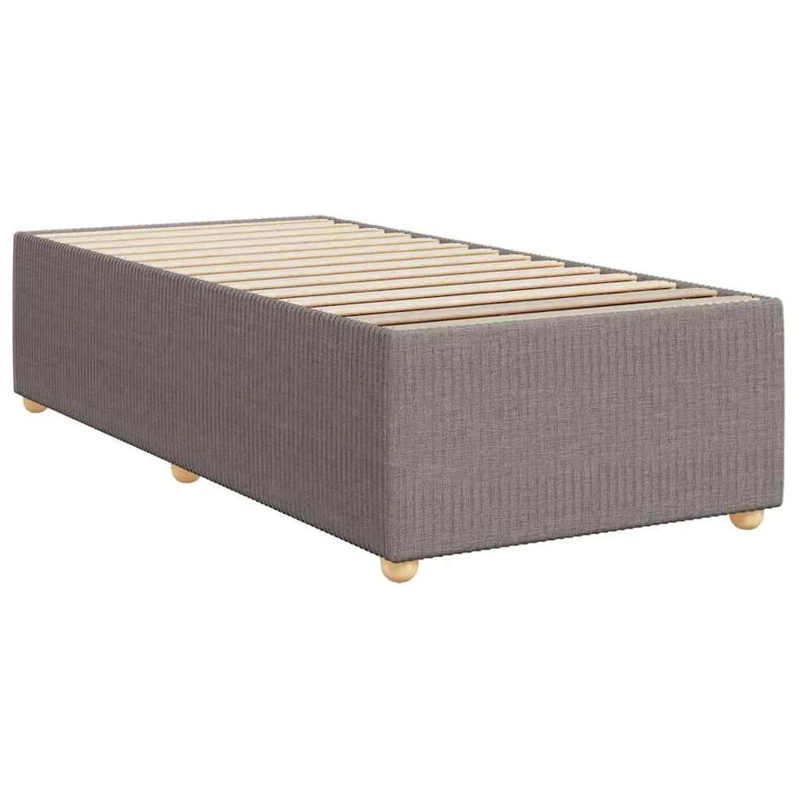 Sommier à lattes de lit avec matelas Taupe 90x200 cm Tissu - 10